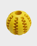 Yellow Rubber Treat Dispensing Ball