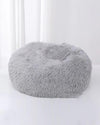 White Plush Round Pet Cushion
