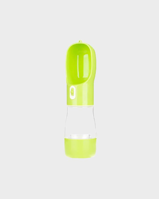 Green Portable Dog Water Bottle and Feeder