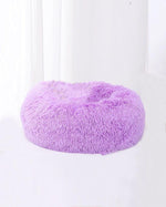 Pink Plush Round Pet Cushion