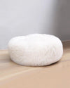 Light Gray Plush Round Pet Cushion